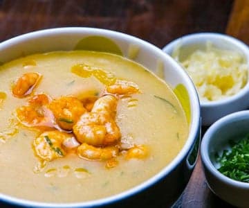 Receita de Creme de Mandioca com Camarão