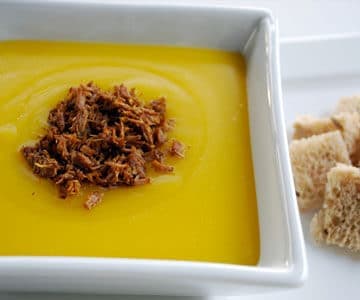 Receita de Creme de Mandioquinha com Carne