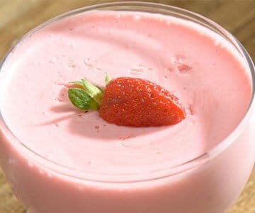 Receita de Mousse de Morango com Whey Protein