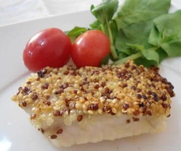 Receita de Tilápia com Crosta de Quinoa